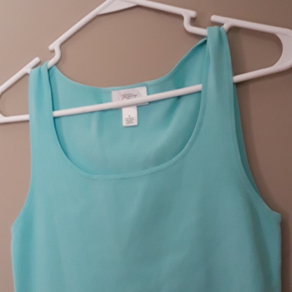 Anne Taylor Loft Tiffany Blue Tank Top
